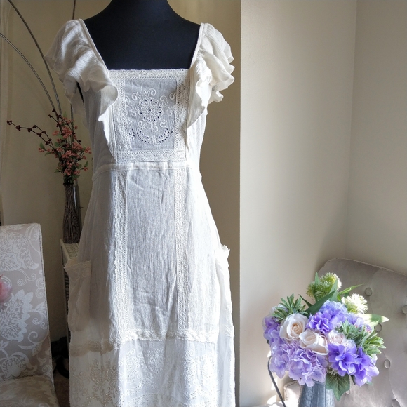 🔥HP🔥NWT SPELL FOLKTOWN BOHO MAXI DRESS M - Picture 8 of 16